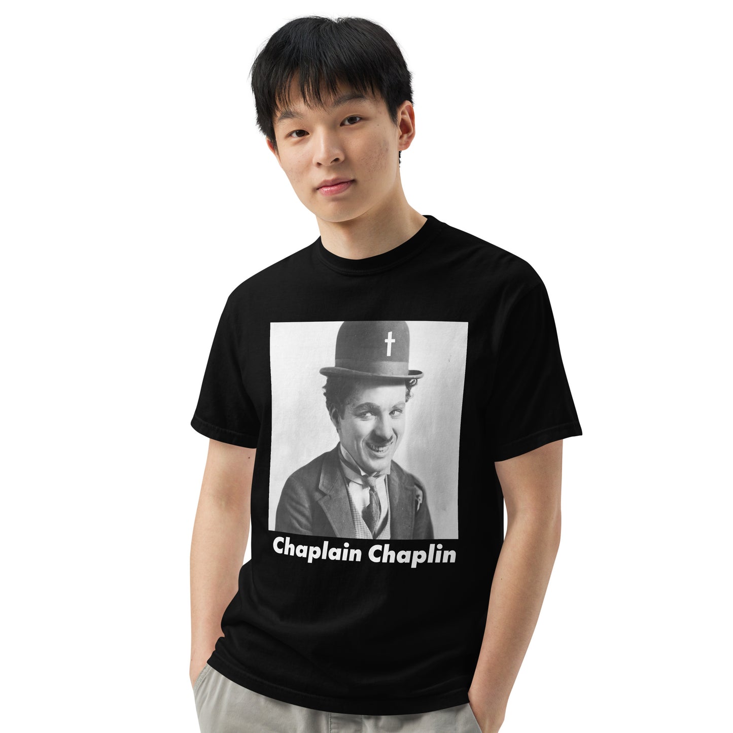 Charlie CHAPLAIN Chaplin Men’s garment-dyed heavyweight t-shirt