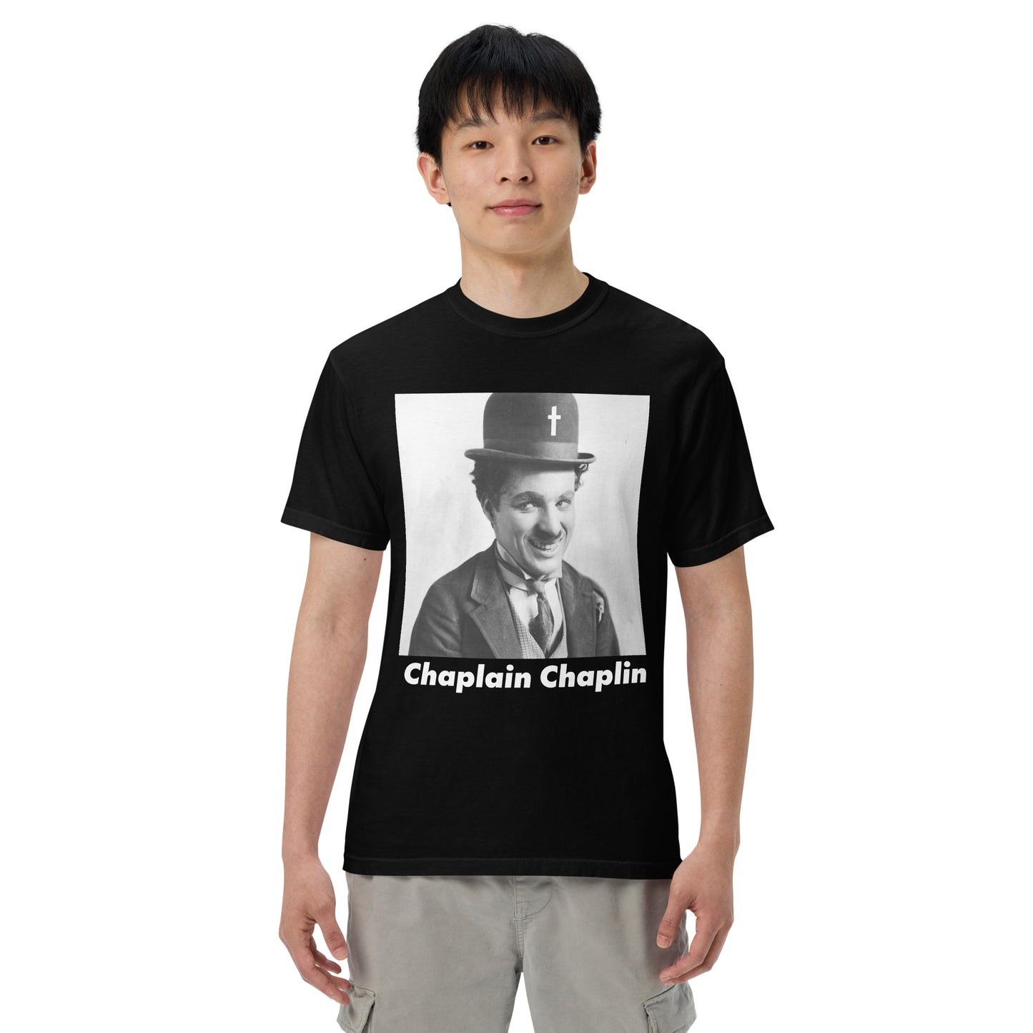 Charlie CHAPLAIN Chaplin Men’s garment-dyed heavyweight t-shirt