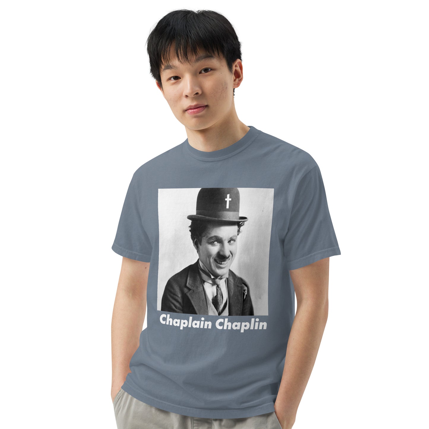 Charlie CHAPLAIN Chaplin Men’s garment-dyed heavyweight t-shirt