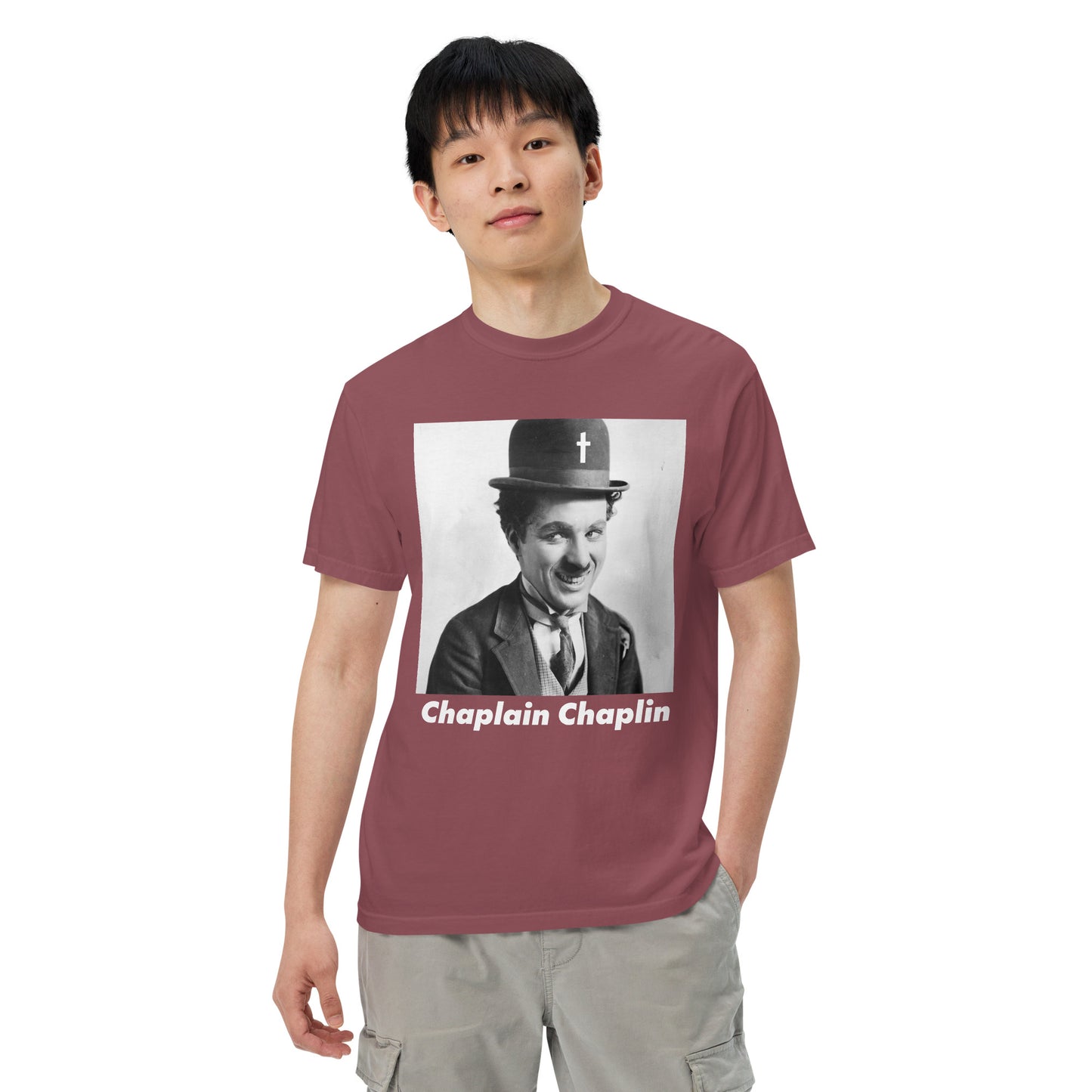 Charlie CHAPLAIN Chaplin Men’s garment-dyed heavyweight t-shirt