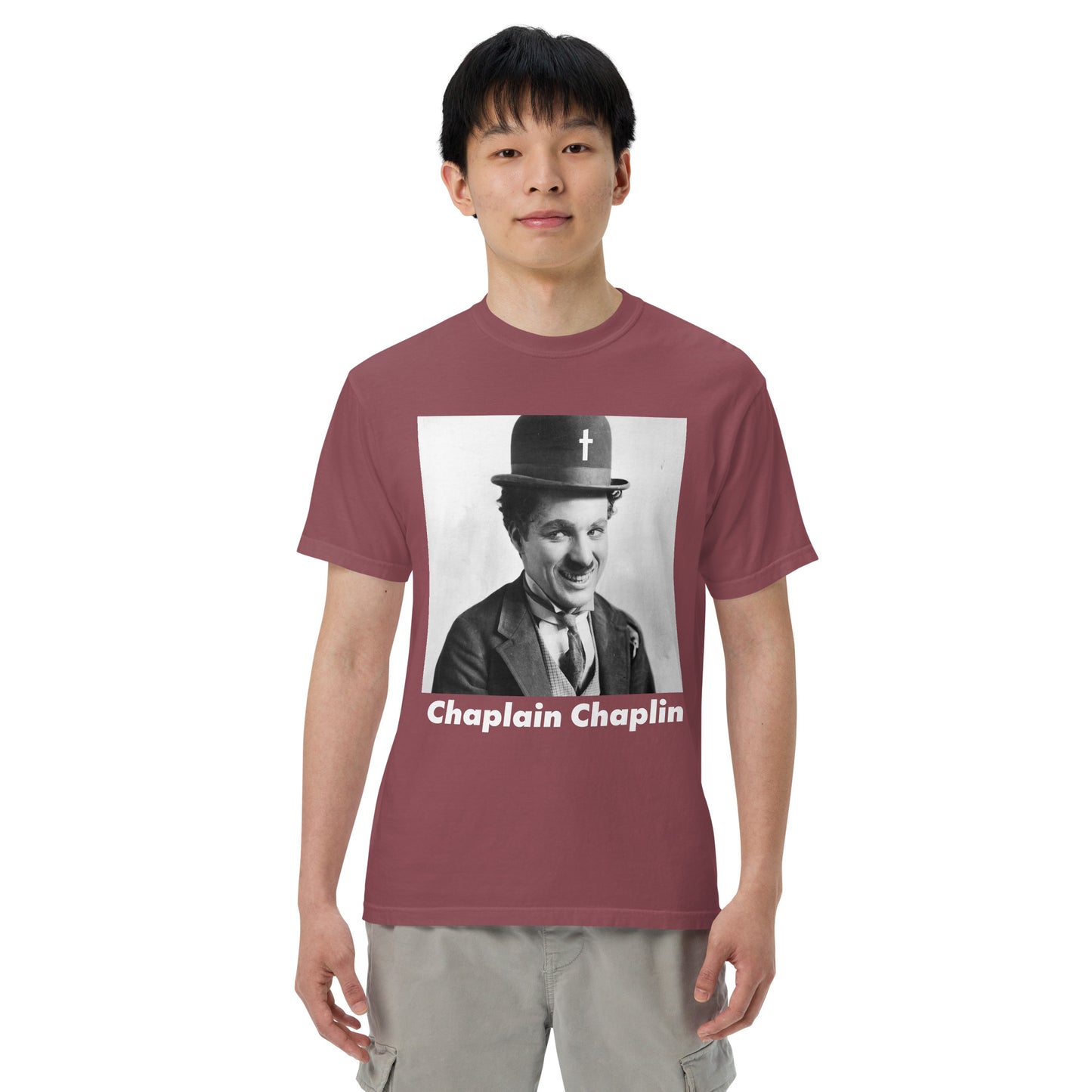 Charlie CHAPLAIN Chaplin Men’s garment-dyed heavyweight t-shirt