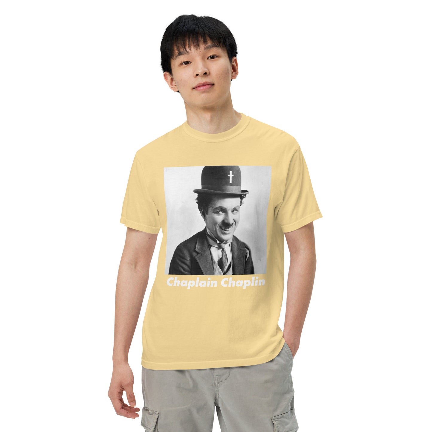 Charlie CHAPLAIN Chaplin Men’s garment-dyed heavyweight t-shirt