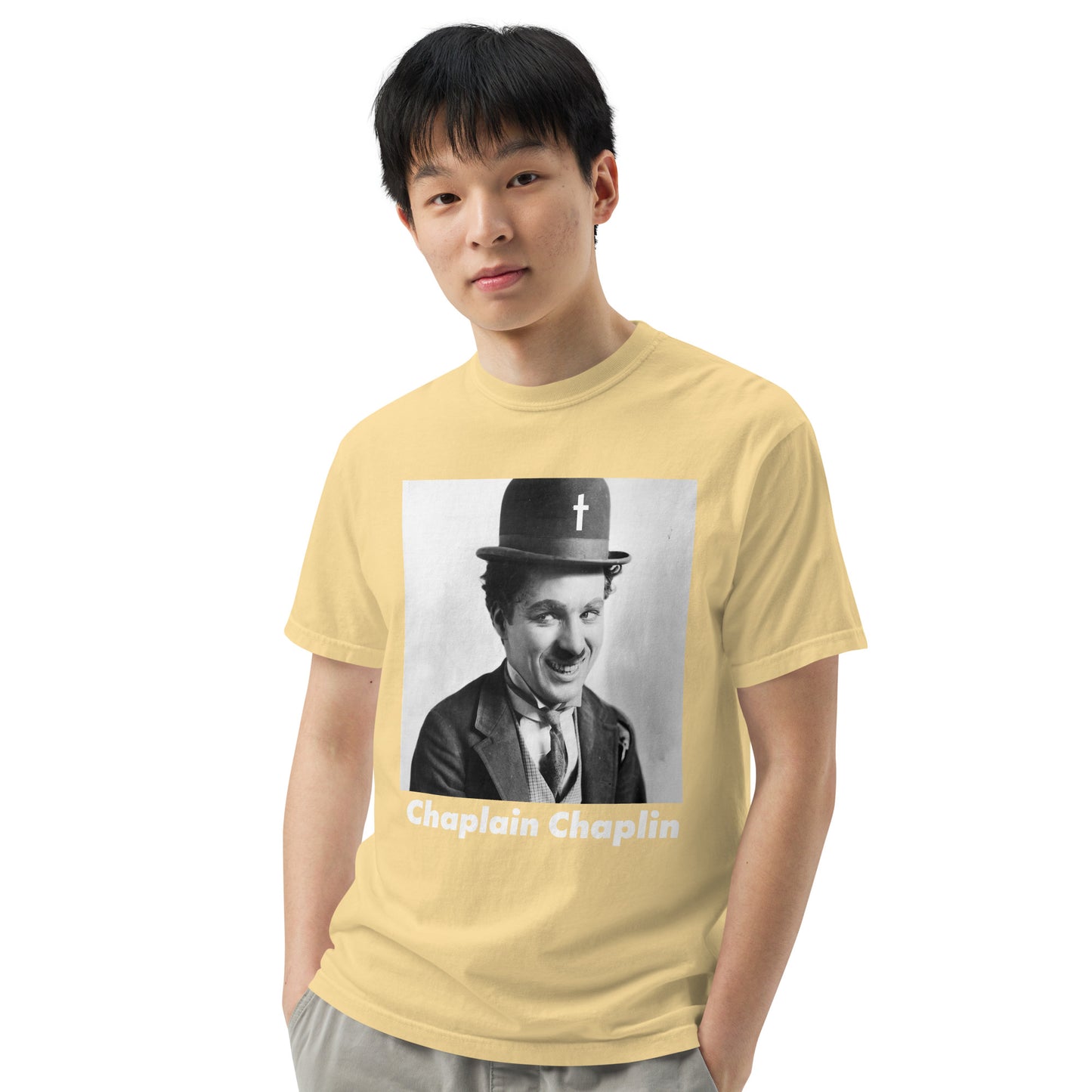 Charlie CHAPLAIN Chaplin Men’s garment-dyed heavyweight t-shirt