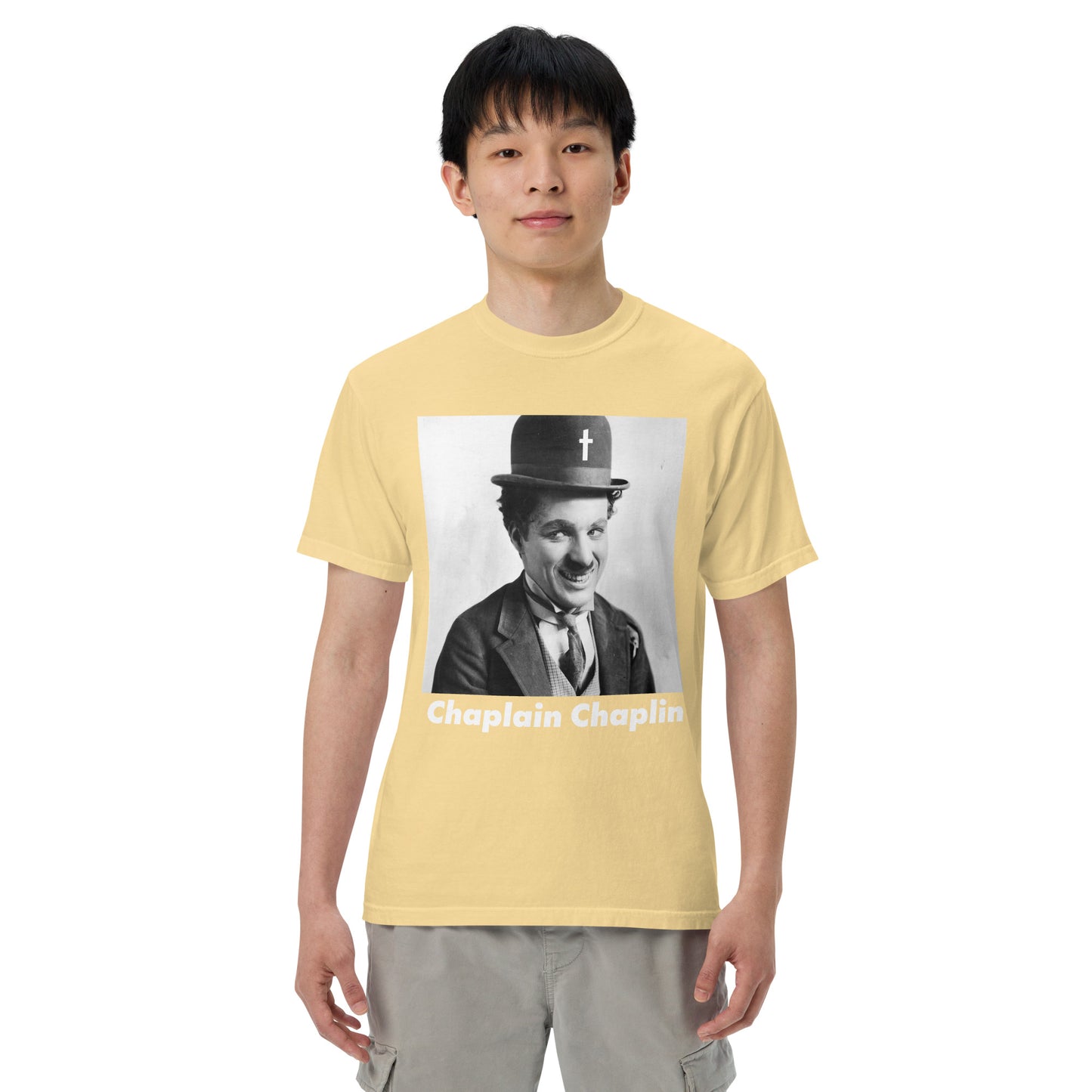 Charlie CHAPLAIN Chaplin Men’s garment-dyed heavyweight t-shirt