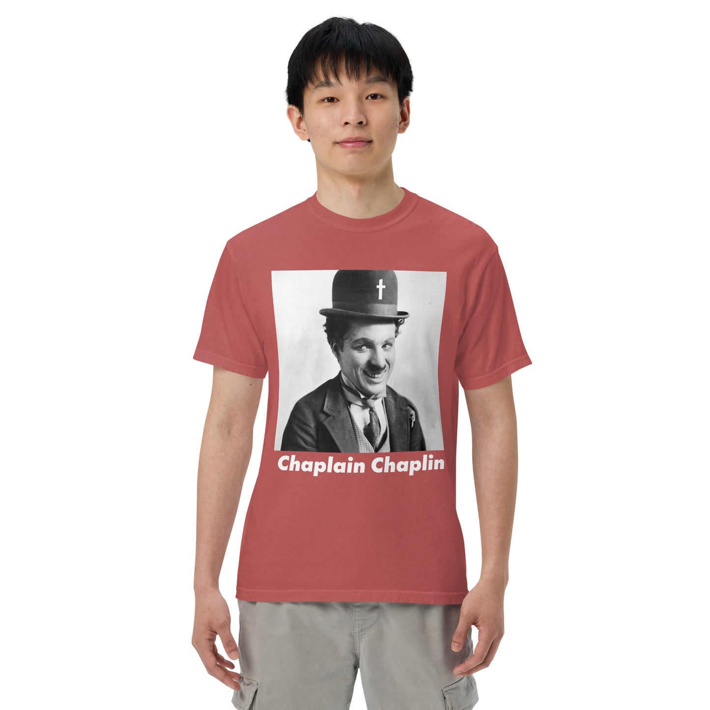 Charlie CHAPLAIN Chaplin Men’s garment-dyed heavyweight t-shirt