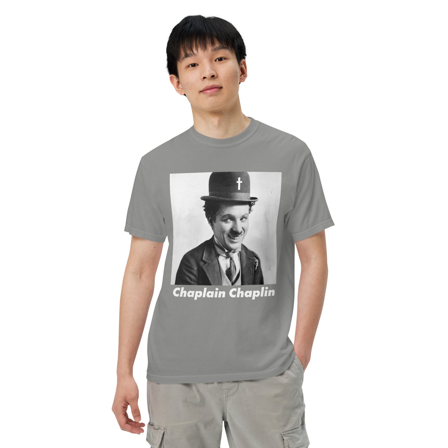 Charlie CHAPLAIN Chaplin Men’s garment-dyed heavyweight t-shirt