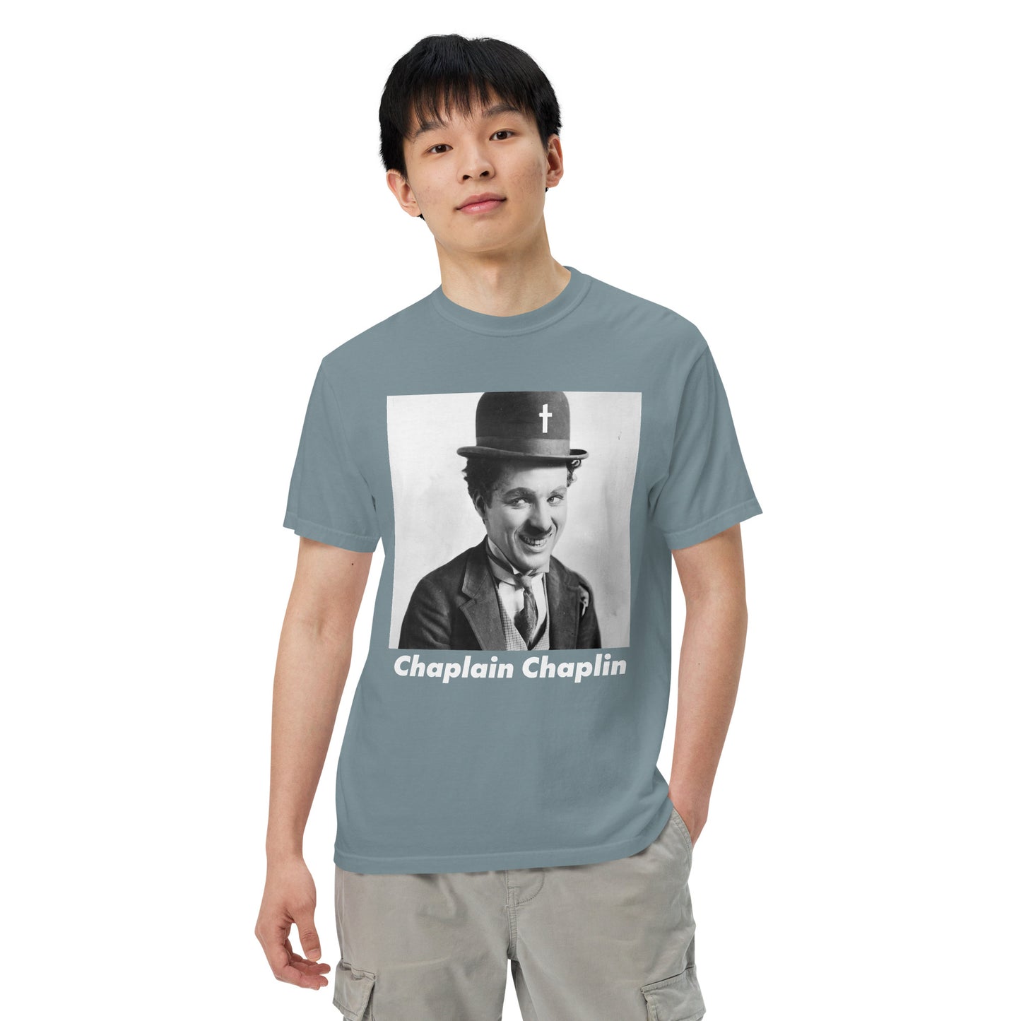 Charlie CHAPLAIN Chaplin Men’s garment-dyed heavyweight t-shirt