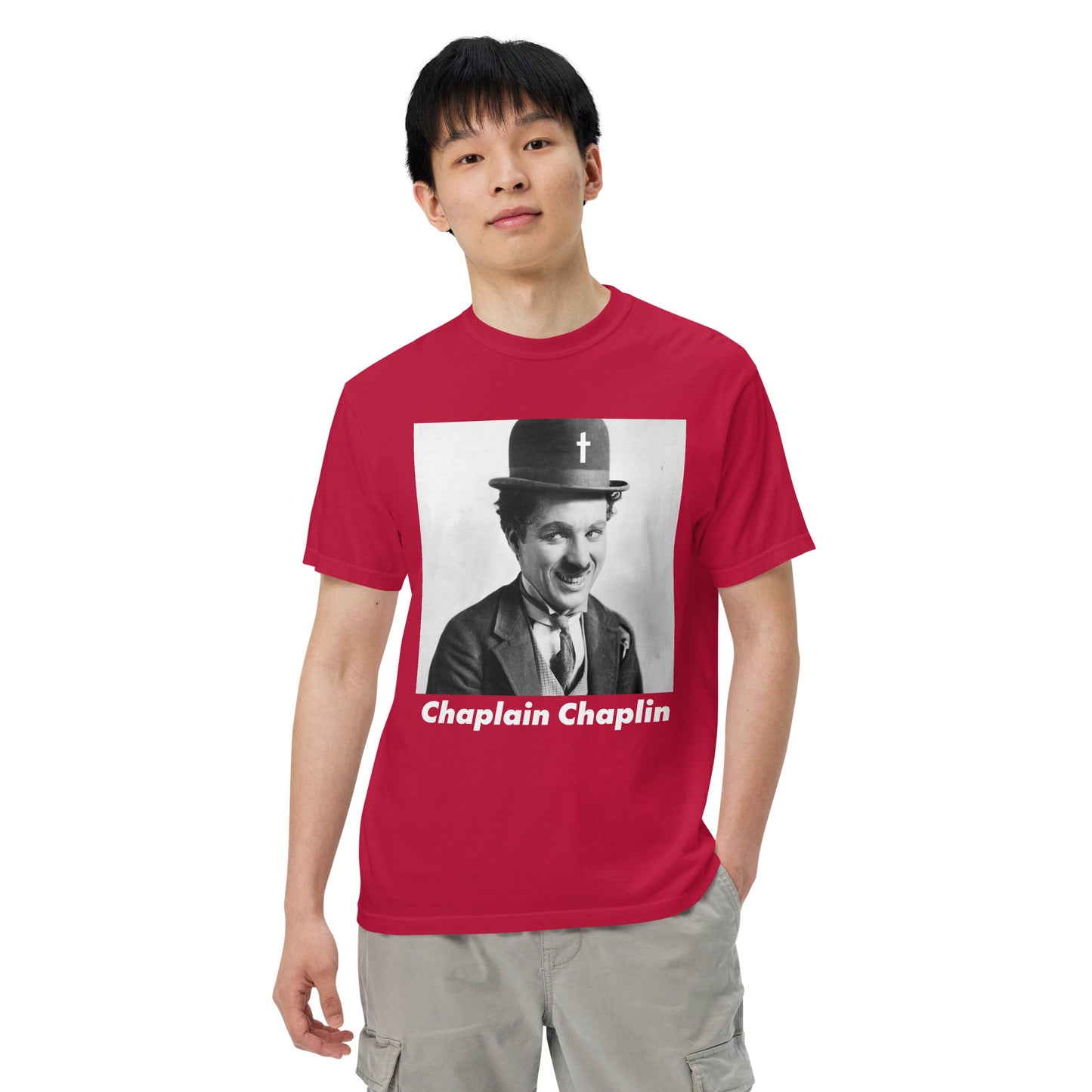 Charlie CHAPLAIN Chaplin Men’s garment-dyed heavyweight t-shirt