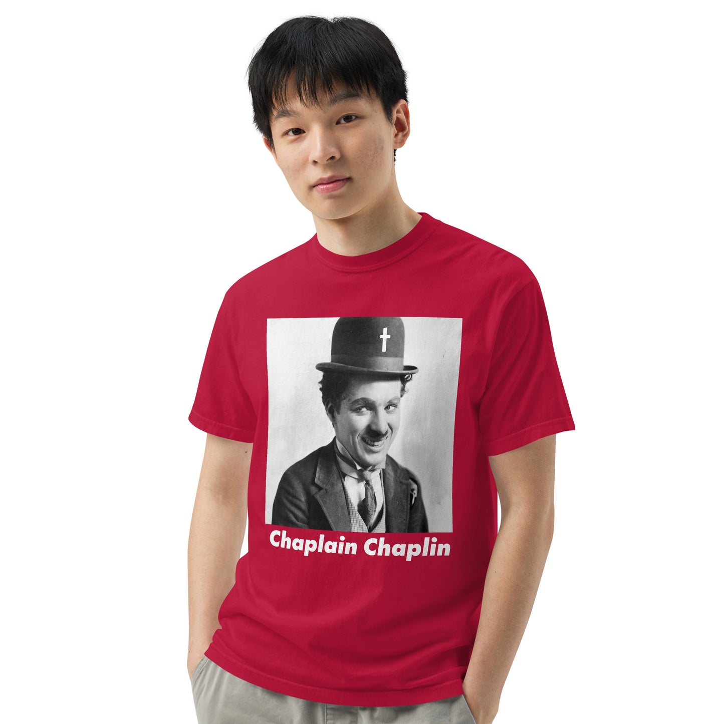 Charlie CHAPLAIN Chaplin Men’s garment-dyed heavyweight t-shirt