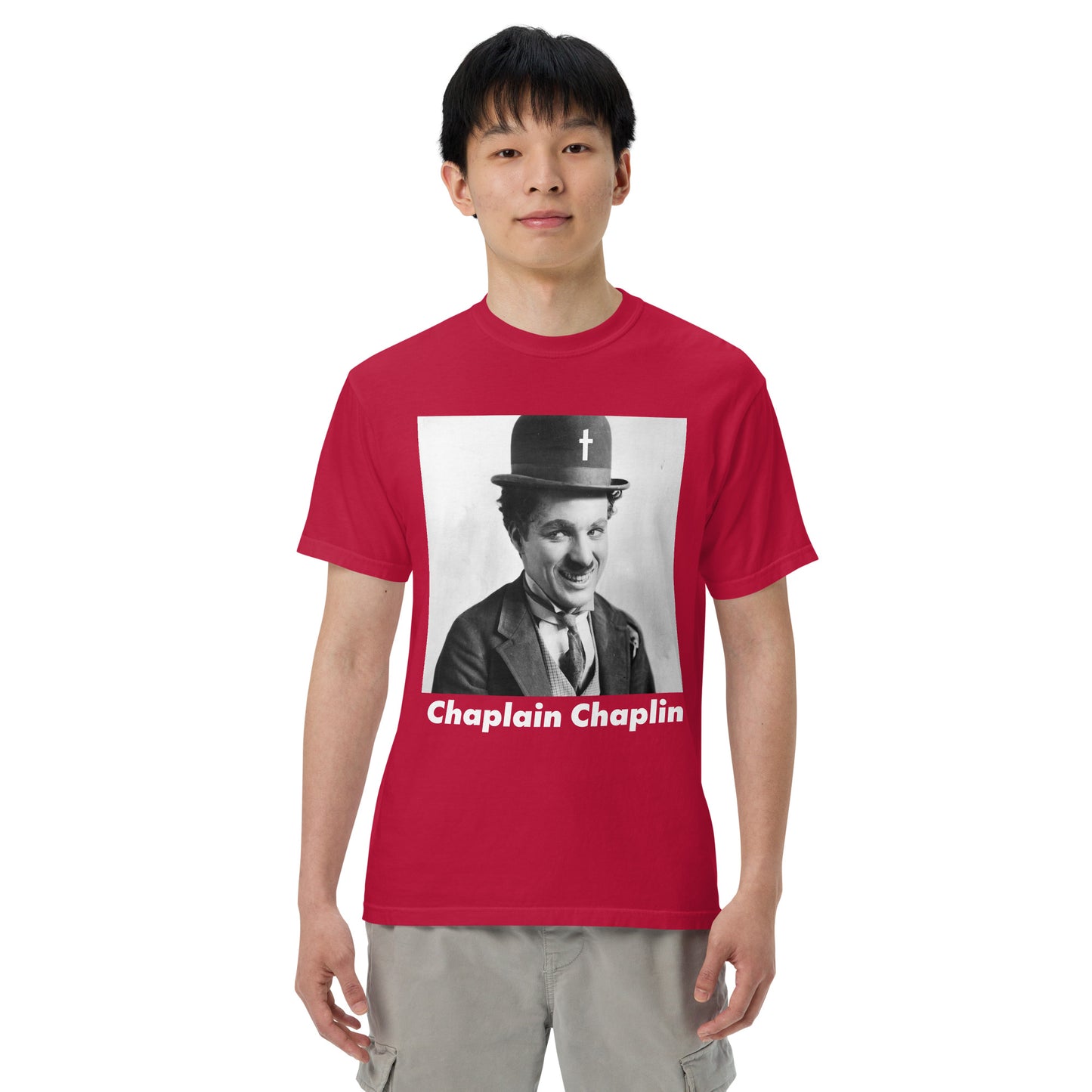 Charlie CHAPLAIN Chaplin Men’s garment-dyed heavyweight t-shirt