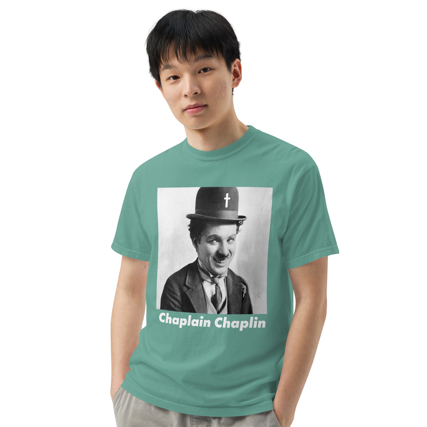 Charlie CHAPLAIN Chaplin Men’s garment-dyed heavyweight t-shirt