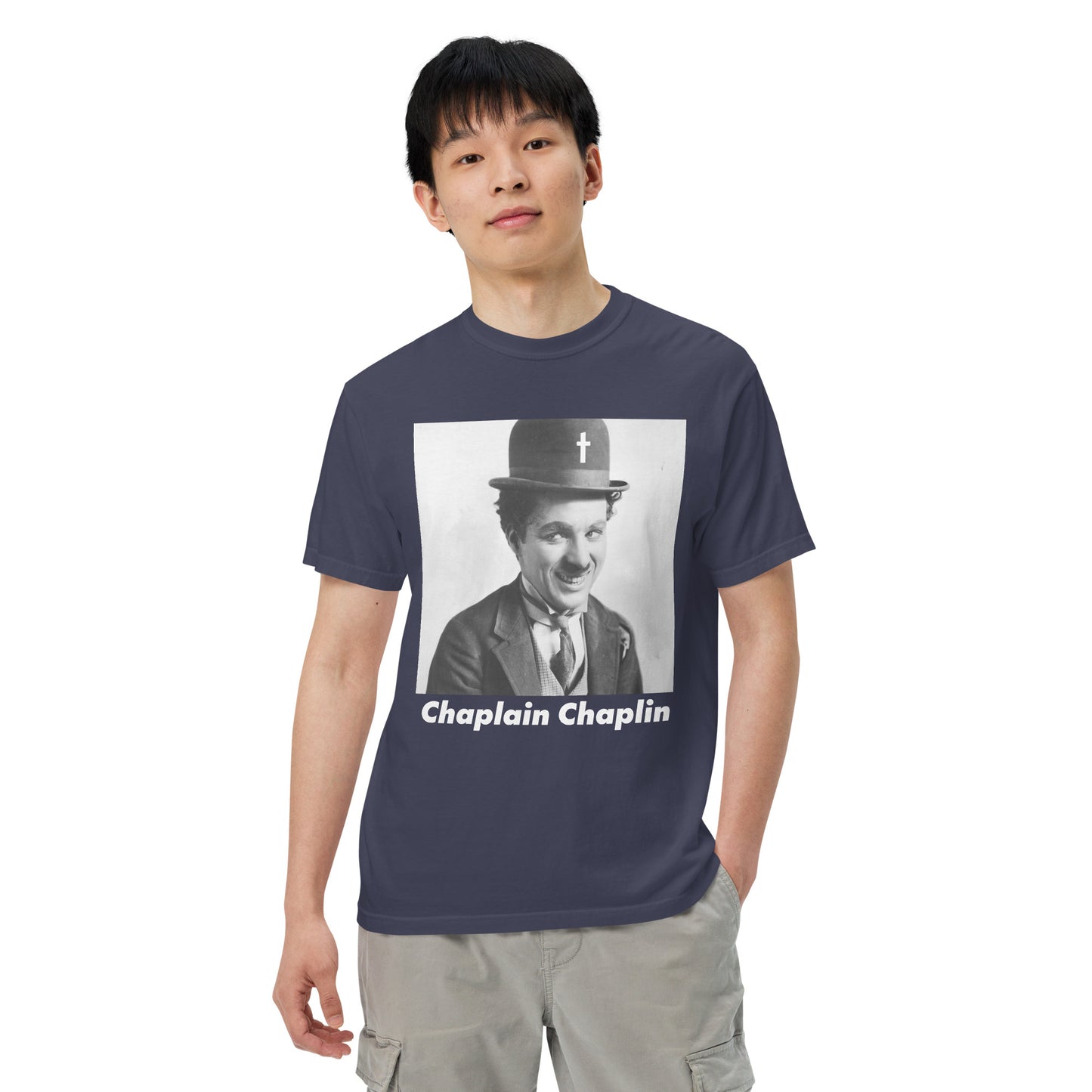 Charlie CHAPLAIN Chaplin Men’s garment-dyed heavyweight t-shirt