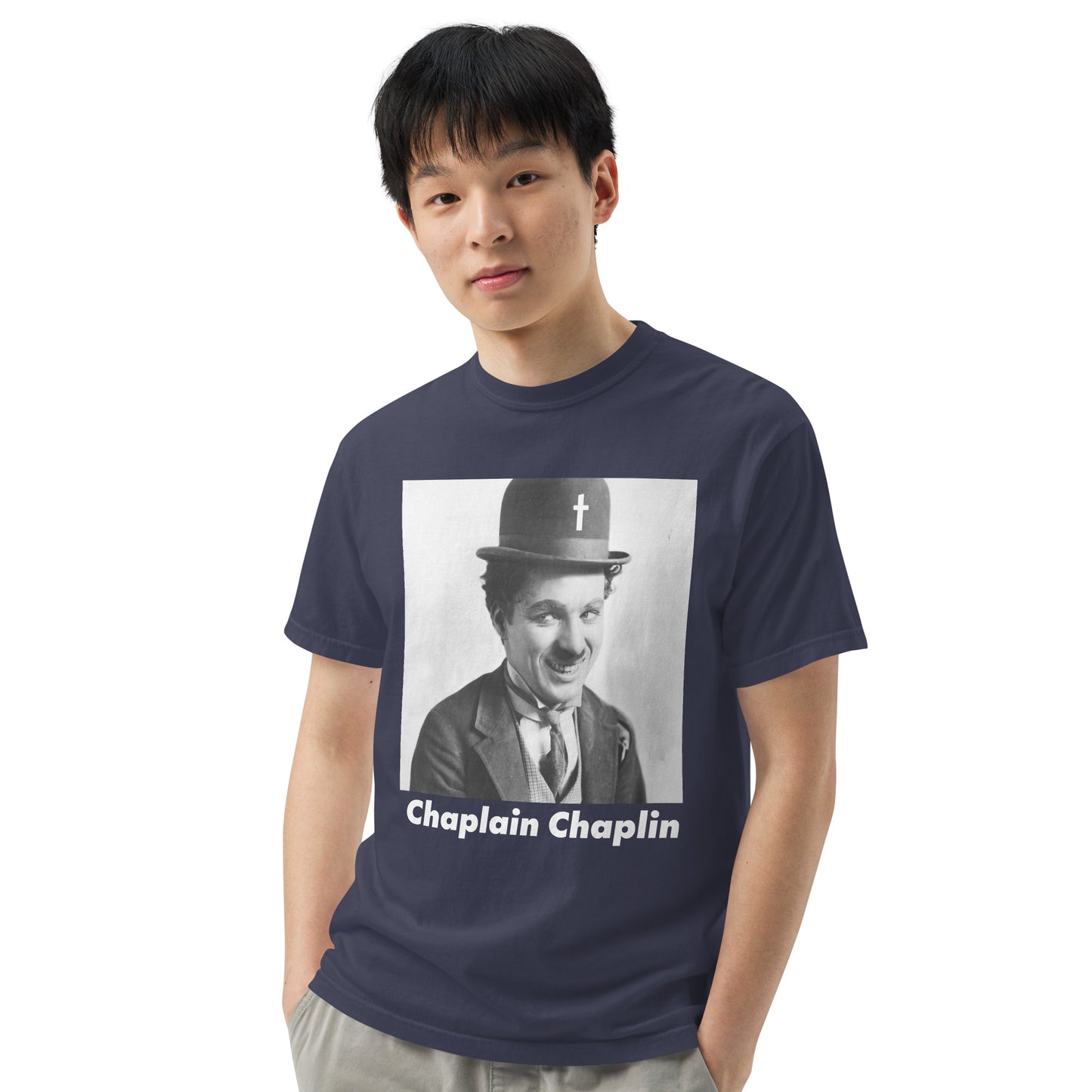 Charlie CHAPLAIN Chaplin Men’s garment-dyed heavyweight t-shirt