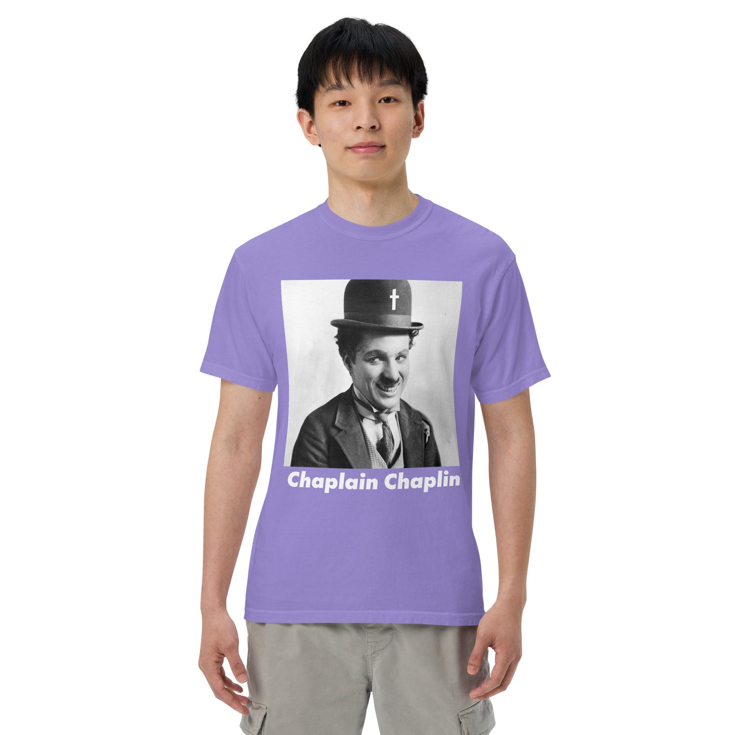 Charlie CHAPLAIN Chaplin Men’s garment-dyed heavyweight t-shirt