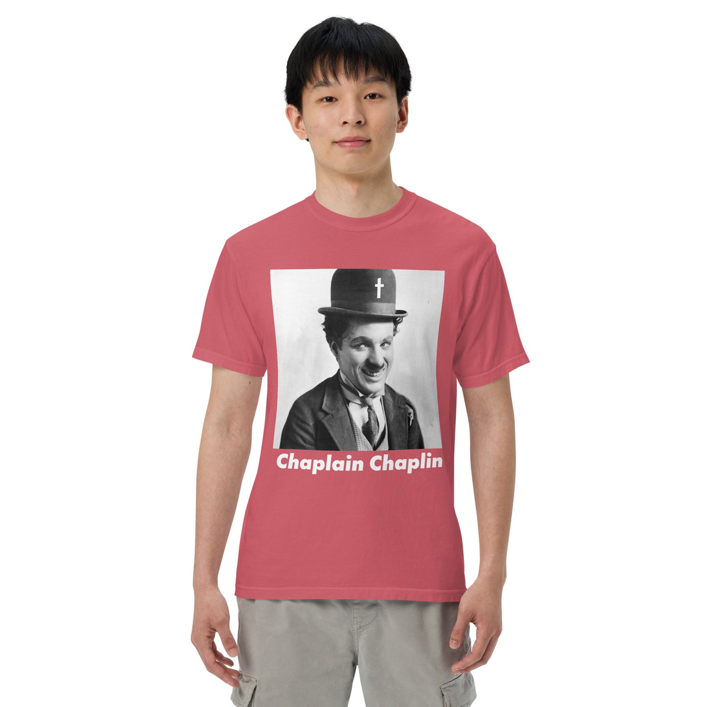 Charlie CHAPLAIN Chaplin Men’s garment-dyed heavyweight t-shirt