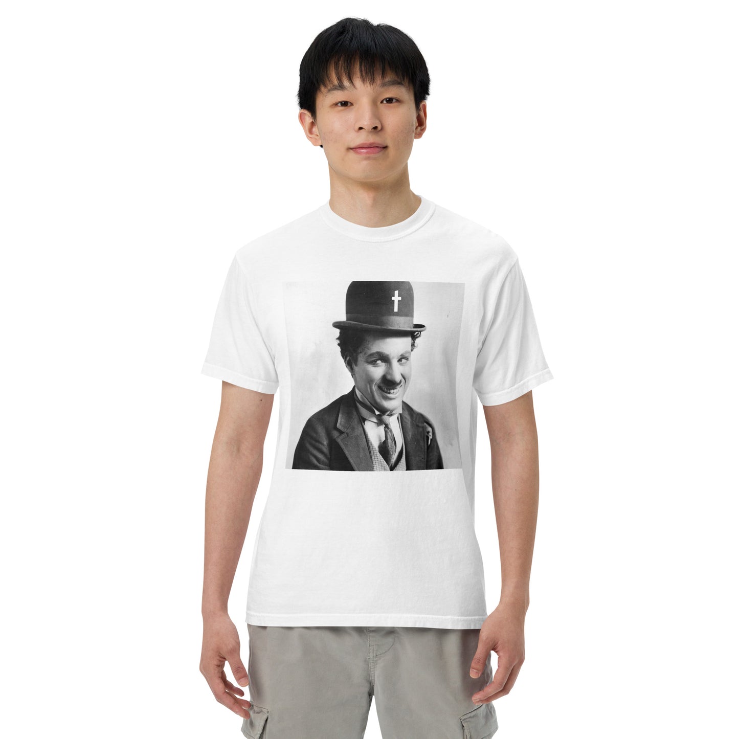 Charlie CHAPLAIN Chaplin Men’s garment-dyed heavyweight t-shirt